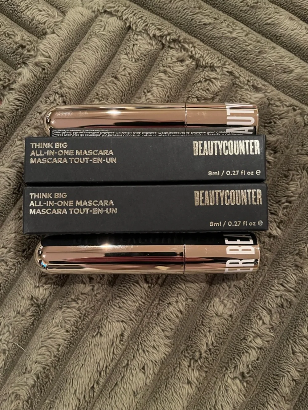 TWO New in box, Beautycounter Think Big All In One Mascaras